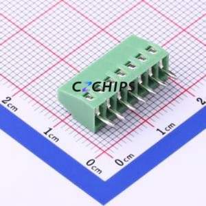 KF128-2.54-7P <b>Screw</b> Terminal <b>Block</b> Through hole Component (THT),P=2.54mm Connector 1x7P 2.54mm Green Through Hole - Product Image 1