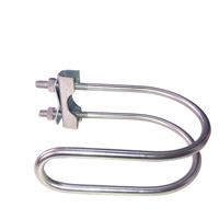 Pince de fixation latérale à double tube U-Quick à installation rapide / Certification FM, en acier au carbone avec finition zinguée pour usage industriel lourd