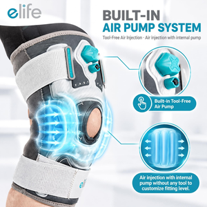 E-Life MKNFA60 Supporto per <span class=keywords><strong>Ginocchio</strong></span> Professionale CE con Regolazione, Molla a Spirale Bilaterale per Infiammazioni Croniche e Distorsioni Muscolari - Product Image 1
