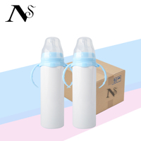Almacén estadounidense Listo para enviar 12oz 350ml Doble pared Bpa Acero inoxidable Sippy Cup Niños Botella de agua Sublimación Vaso en blanco