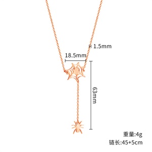 Dainty All Saints' Day <b>Choker</b> Necklace Jewelry Charm Women Stainless Steel Spider Pendant Tassel Necklace - Product Image 2