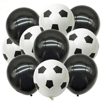 20 ballons de football en latex - Noir et blanc, imprimés UV, durables et recyclables pour les décorations de fête de remise des diplômes, d'anniversaire et d'événements sportifs