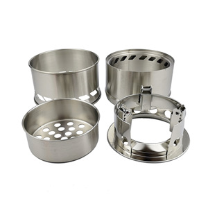 Estufa de Leña de Acero Inoxidable, 520g, Portátil, para Acampar al Aire Libre, Resistente al Viento, Diseño de una Pieza, para Picnic y Barbacoa - Product Image 3