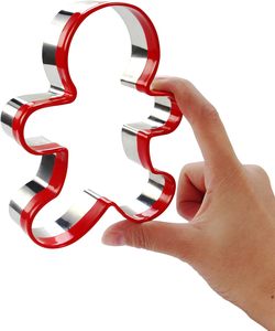 <span class=keywords><strong>Emporte</strong></span>-pièces en acier inoxydable écologiques et chaleureux pour enfants, motif bonhomme en pain d'épices - Product Image 1