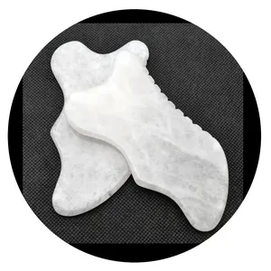 Белый нефрит гуаша камень кристалл гуаша инструмент для спа-лифтинга лица инструмент для удаления морщин