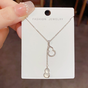 Collier en calcédoine Resoul avec pendentif gourde pour femme, bijou porte-bonheur, <span class=keywords><strong>pierre</strong></span> de guérison orientale, amulette de fortune, chaînes de colliers en gros - Product Image 4