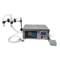 Machine de remplissage de liquides numérique à double buse avec pompe à diaphragme automatique en plastique pour bouteilles d'eau, eau minérale et jus
