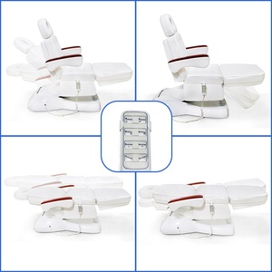 Cama Eléctrica de <span class=keywords><strong>Spa</strong></span> para Tratamientos Faciales, Pestañas y Tatuajes, con Reposabrazos de Madera, <span class=keywords><strong>Silla</strong></span> de Masaje con 3/4 Motores, Cama de Belleza Blanca - Product Image 5