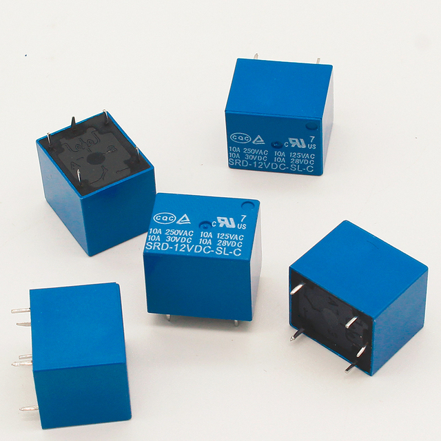 5pcs SRD-12VDC-SL-C T73-12V 5 pin PCB Type 12V DC Power Relay
