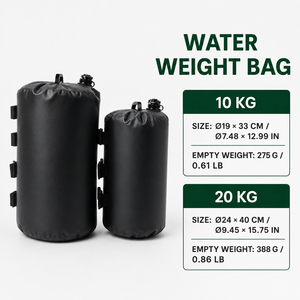 <span class=keywords><strong>Sac</strong></span> lesté pliable portable 10L en PVC étanche et rechargeable pour tente, auvent, parapluie – Contrepoids robuste et sécurisé - Product Image 3