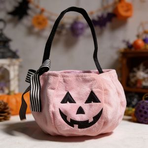 Sacs à bonbons d'Halloween en forme de <span class=keywords><strong>citrouille</strong></span>, paniers de bonbons pastel Jack-o'-lantern avec nœud en ruban, seaux à bonbons d'Halloween pour enfants - Product Image 2