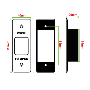 <span class=keywords><strong>Vians</strong></span> 12V24V dài phạm vi cảm biến không có NC Com sóng để thoát khỏi nút chuyển đổi LED ánh sáng Cửa phát hành kiểm soát truy cập - Product Image 3