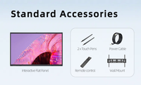 ITATOUCH HT-86D Panel Datar Interaktif Resolusi Tinggi 4K UHD 65/75/85-Inci dengan Pena Magnetik Sentuh Inframerah untuk Pendidikan/Pertemuan