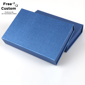 Pattern Reusable Underwear Packaging Vanishing Blue Rectangular Flip Magnet <b>Box</b> with Matt Lamination <b>Book</b>-Shaped Cross Design - Product Image 1