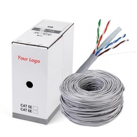 Câble Ethernet UTP CAT6 OEM d'usine, 24AWG, cuivre nu massif, câble réseau LAN, 305m, vente en gros