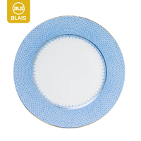 Ensemble de vaisselle de luxe en porcelaine fine Assiettes latérales en porcelaine écologique avec technique céladon réutilisable
