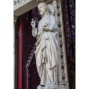 Famosa Escultura de Piedra Natural, Estatua de Cristo Jesús en Mármol Blanco - Product Image 3