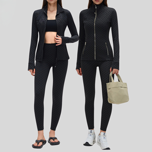 Conjunto de Chaqueta de Yoga con Puntos Negros, Última Moda, Secado Rápido, Ajuste Ceñido, para Fitness y Yoga, Disponible en Almacén de EE. UU. - Product Image 5