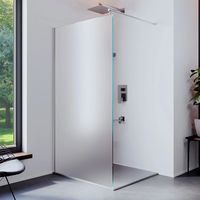 Panneau de douche de salle de bains cloison de douche en verre trempé sans cadre en aluminium écran de douche en verre
