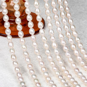 Perlas de Agua Dulce Naturales Semiterminadas al por Mayor para DIY, Collar de Perlas de Arroz Impecables, Perlas Sueltas con Brillo Espejo - Product Image 4