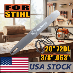 Barra guida da 20 pollici con catena a dente pieno 3/8 .063 72DL per motoseghe Stihl MS361 MS362 MS380 MS390 MS440 MS44 - Disponibilità immediata dagli USA - Product Image 5