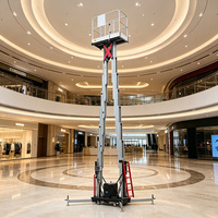 Plateforme de travail aérien intérieure en alliage d'aluminium avec élévateur à mât vertical de 6 à 14 m, capacité de levage de 150 à 300 kg