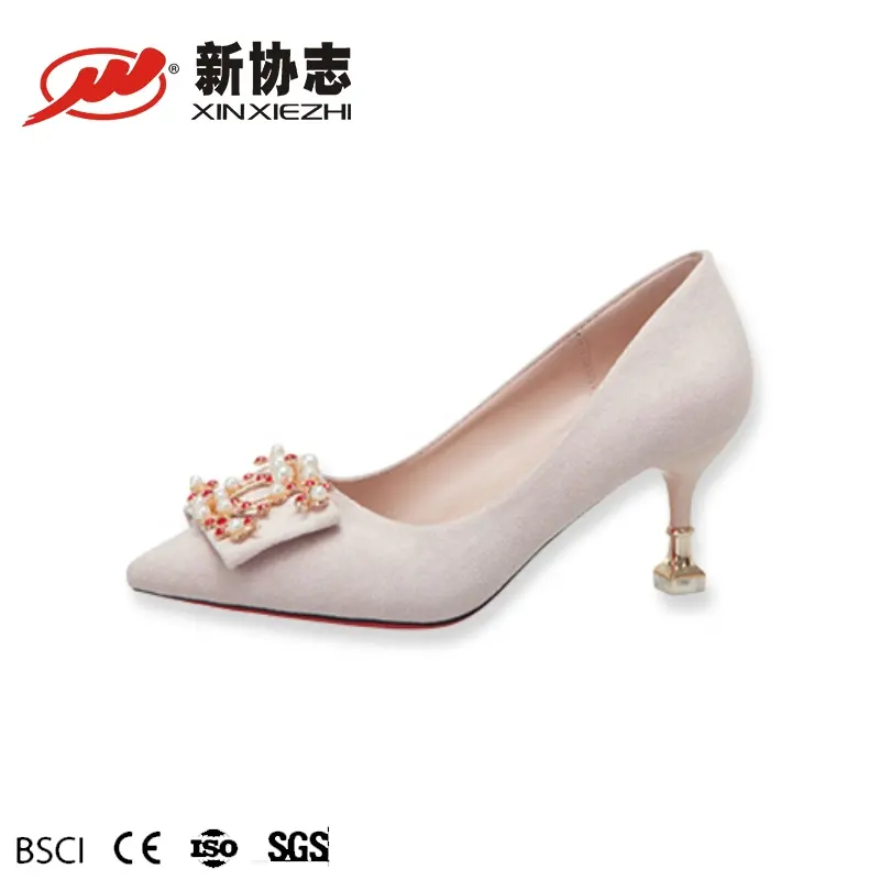 Xinxiezhi Hot Sale Summer Latest High Heel Ladies Shoes Pumps Comfortable Party Fancy High Heel Bridal Wedding Shoes