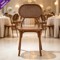 Chaises empilables en plastique pour hôtels, finition grain de bois, pour banquets et événements, chaises de mariage en résine