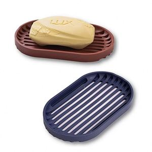 Bamboo Kitchen Sponge Holder with Silicone <b>Soap</b> Tray Dish Bathroom <b>Sets</b> Organizer and <b>Soap</b> Saver - Product Image 1