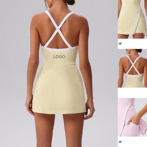 Robe de sport légère et respirante anti-exposition ODM/OEM, style plume, avec bretelles fines, taille élastique et dos nu, idéale pour le tennis et le yoga - Product Image 6