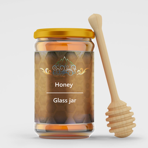Frasco <span class=keywords><strong>de</strong></span> Vidrio Redondo <span class=keywords><strong>de</strong></span> <span class=keywords><strong>Boca</strong></span> Ancha <span class=keywords><strong>de</strong></span> 8oz 10oz 12oz 16oz 32oz con Tapa <span class=keywords><strong>de</strong></span> Rosca Negra, Dorada y Plateada para Miel, Mermelada y Chile - Product Image 2