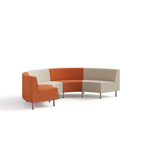 Modernes Modulares Sofa-Set mit Stoff- oder PU-Lederbezug, Hochdichter Schaumstoffpolsterung und Metallbeinen - Für Gewerbe, Büro, Lobby, Hotel und Wartebereiche