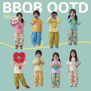 <span class=keywords><strong>Pantalon</strong></span> en coton pour enfants BBQB, nouvelle collection printemps, décontracté, imprimé dessin animé, taille haute élastique, coupe ample pour filles et garçons - Product Image 4