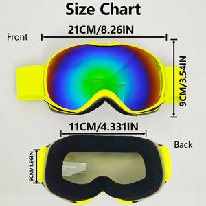 Lunettes de <span class=keywords><strong>ski</strong></span> et de snowboard pour enfants, matériau TPUPC, anti-buée, lentilles double couche, prix d'usine, 5-12 ans |   Revêtement REVO |   270 °   Vue large - Product Image 6