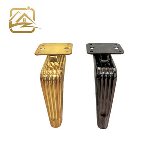 Patas de sofá modernas de metal sólido en forma de L, color dorado, 15 cm, patas de hierro para muebles, fácil instalación para sofá cama y armario. - Product Image 1