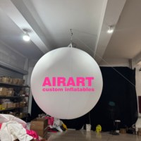 Ballon blanc gonflable à utiliser au plafond Ballon gonflable suspendu de couleur personnalisée Ballon gonflable de taille personnalisée