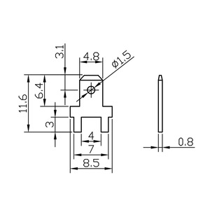 Terminal Faston em Estoque, Preço Baixo, Terminal de Latão H62 Estanhado, Aba de Solda para PCB, Serviços de Usinagem, Suporte OEM - Product Image 4