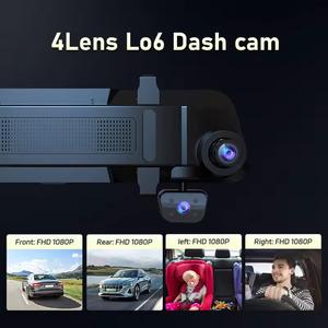 Kamera dasbor 11.66 ° layar sentuh IPS 360 inci, kamera 4 lensa <span class=keywords><strong>DVR</strong></span> mobil dengan GPS/WiFi 1920x1080P <span class=keywords><strong>HD</strong></span> perekam mengemudi untuk semua kendaraan - Product Image 4