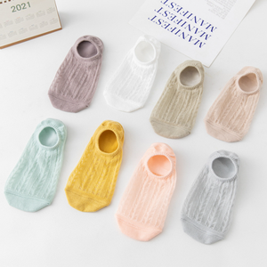 Chaussettes décontractées en maille creuse en coton pour femmes, chaussettes pour filles, prix de gros, chaussettes d'été invisibles pour bateau, chaussettes courtes pour femmes - Product Image 5