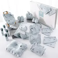 Toptan 18 adet 0-6 ay bebek pijama hediye paketi yenidoğan giysileri bebek hediye 100% pamuk bebek giysileri kutusu hediye seti