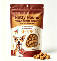 Sachet refermable pour friandises pour chien avec trou de suspension et fenêtre transparente, sac en aluminium personnalisé avec logo