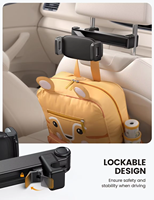 Bras d'extension 3-en-1 pour iPad Pro Air Mini pour Galaxy Fire HD 4.7-13 \ "Support pour tablette d'appui-tête de voiture verrouillable pour téléphone portable