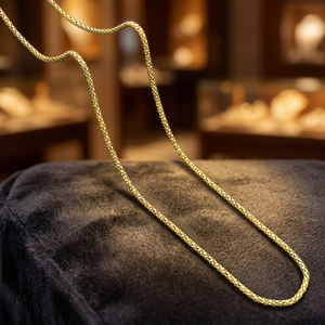 สร้อยคอทองคำชุบไมโครน 14K 18K 24K แบบโซ่กลม ดีไซน์ทันสมัย ขายส่ง - Product Image 5