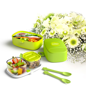 Eco Friendly Custom Lunch Box Wholesale PP <b>Plastic</b> Lunch Box 2 Layer Lunch Food <b>Containers</b> Microwave Safe - Product Image 6
