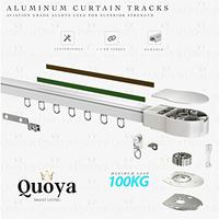 Rail de rideau extensible robuste, glisse fluide, installation facile, rail en aluminium, rail de rideau durable pour la maison et le bureau