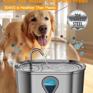 Bebedero Automático Moderno para Mascotas de 3.5L, Acero Inoxidable, con Ventana para Gatos - Product Image 4