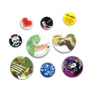 Badge bouton personnalisé en forme ronde avec logo imprimé, en fer blanc, magnétique, sans nickel, avec épingle de sécurité - Product Image 5