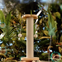 Arbre à chat en bois de style moderne, griffoir en sisal, jouets pour chat, écologique, durable, facile à assembler, pliable, pour intérieur, 1 niveau, emballé