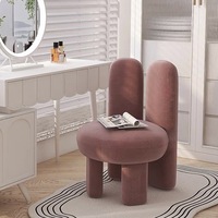 Tabouret de maquillage tendance avec oreilles de lapin, chaise d'appoint individuelle pour salon, chambre, salle à manger, mobilier de maison