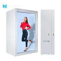 Reklam veya sergi için şeffaf LCD ekran ekranlı interaktif 3D Hologram kutusu vitrin